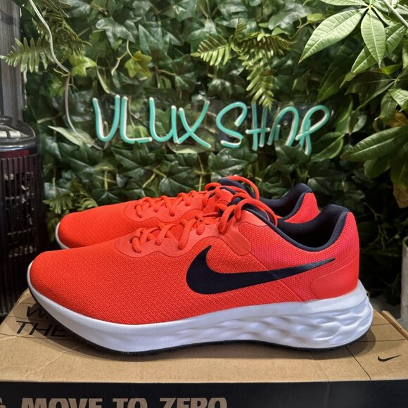 Nike Revolution 6 NN Men\'s Running Shoes Bright Crimson/Obsidian Size 12.5 4E main image 8